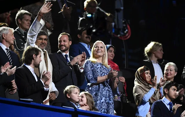 Prince Haakon, the Princess Mette-Marit and their children attended the concert