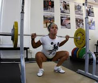 Image of woman squatting