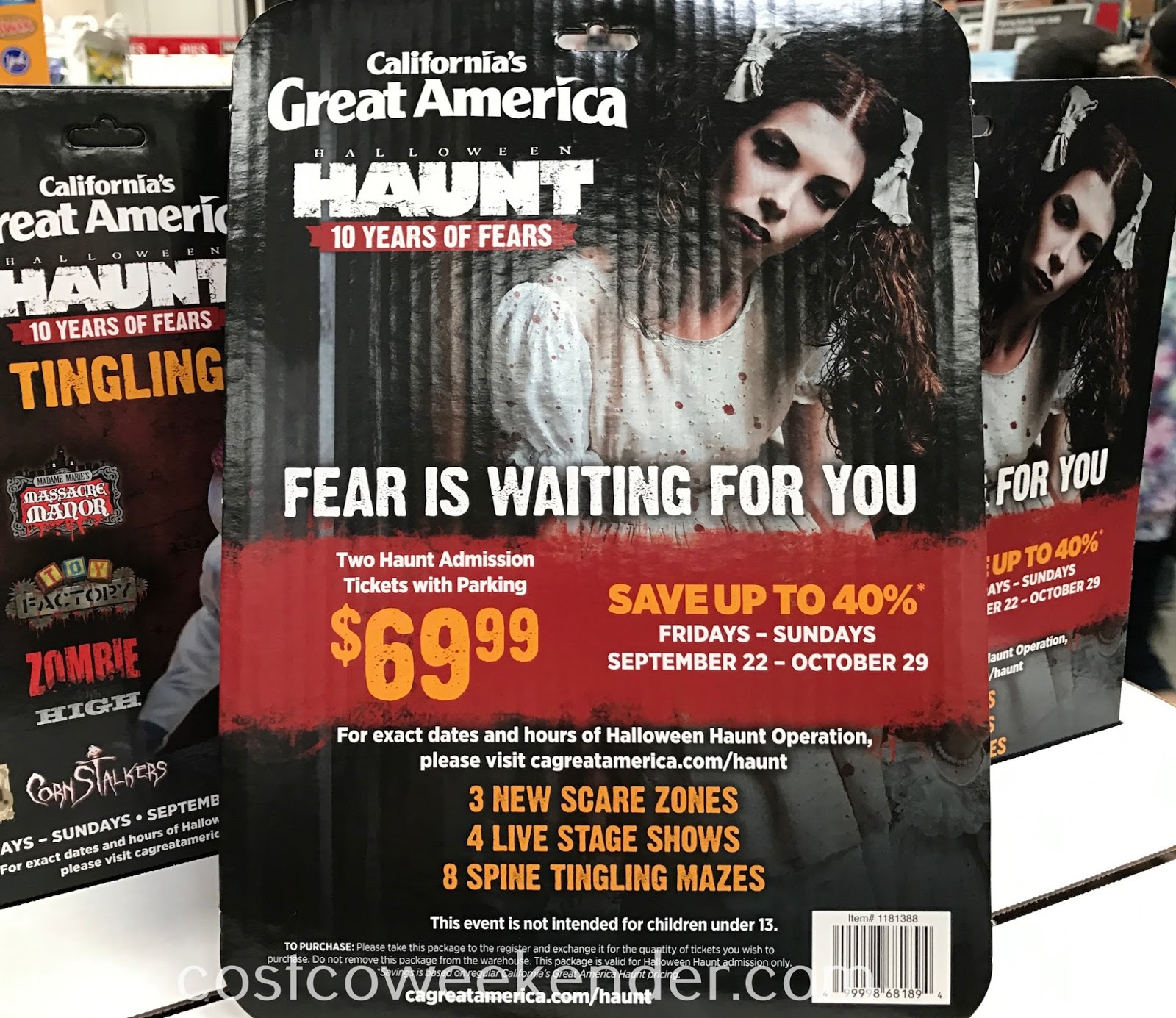 Great America 2017 Halloween Haunt 2 General Admission Costco Weekender