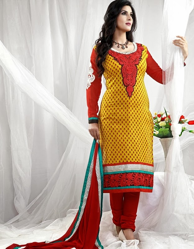 Indian Georgette Salwar Suits Collection 2014-15 | New Designer Dresses ...