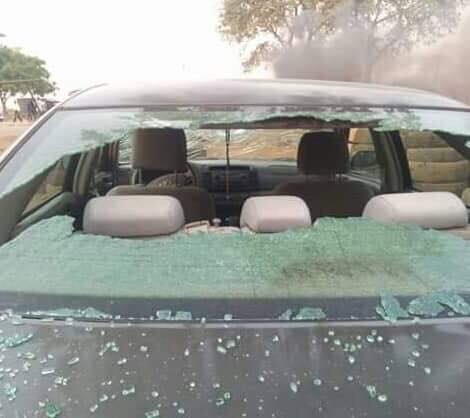 Broken glass Cars Burnt As APC And PDP Clash In Abuja Today