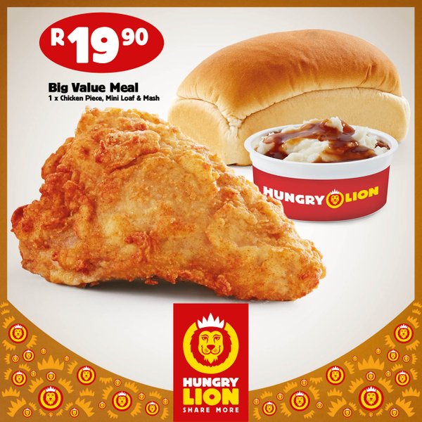 Hungry Lion's new Big Value Meal only R19.90 HungryLionSA