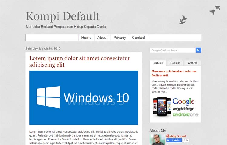 Free Blogger Template - Kompi Default Free Blogger Template - Kompi Default