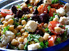 Chickpea, olive and feta cheese salad