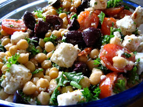 Chickpea, Olive and Feta Cheese Salad