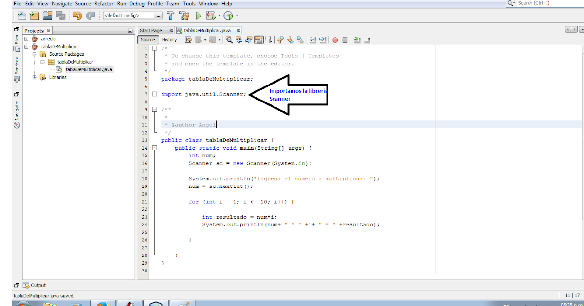 Programación y Más Tabla de Multiplicar en Java desde Consola