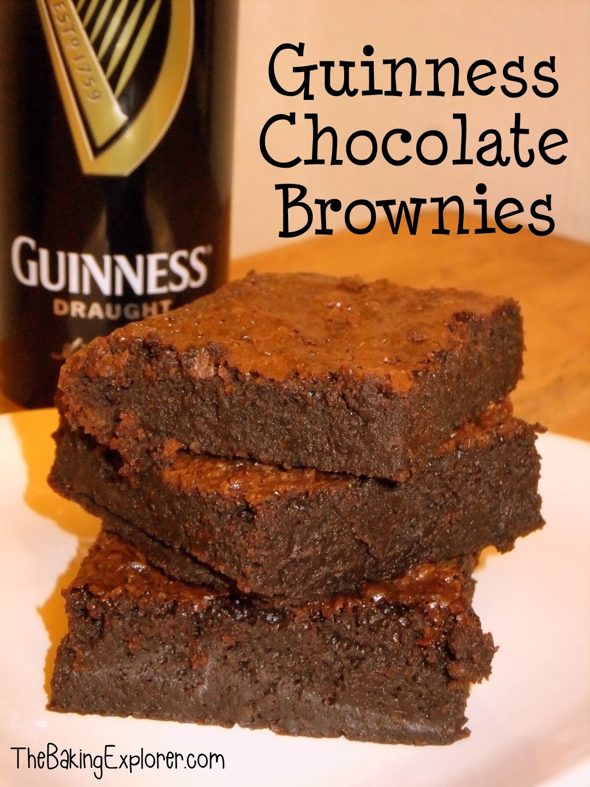 Guinness Chocolate Brownies The Baking Explorer