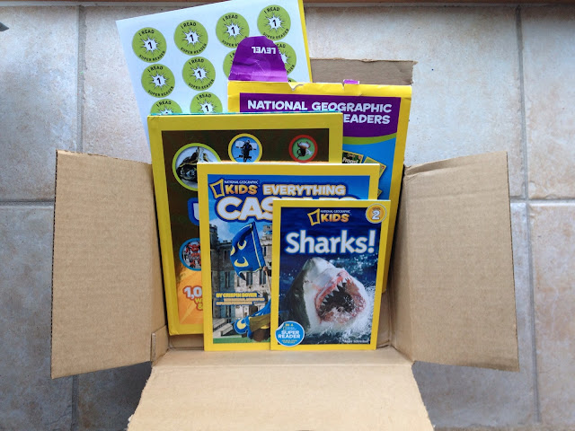 box of national geographic kids with books