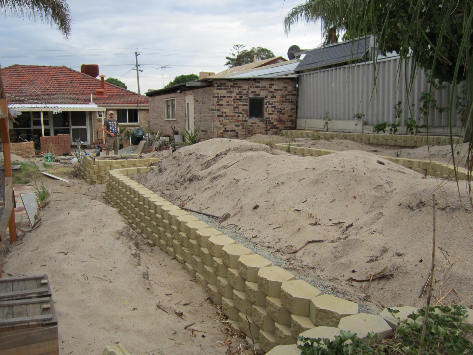 Lydons in Australia Retaining walls finished!