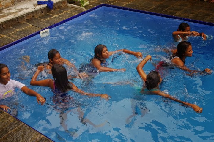 Sri Lankan Teens Swimming Pool fun
