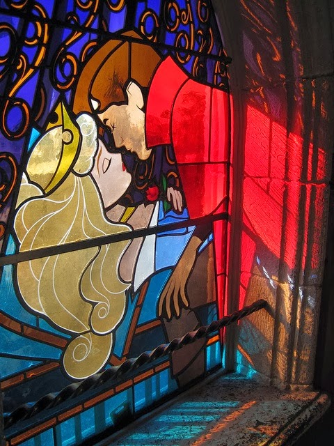 Sleeping Beauty stained glass filmprincesses.blogspot.com