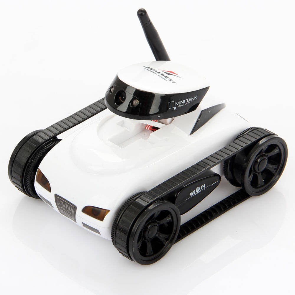 Not Just Another Southern Gal I_spy Mini Wilreless Spy Tank Rc Car with 0.3mp Hd Camera (White）