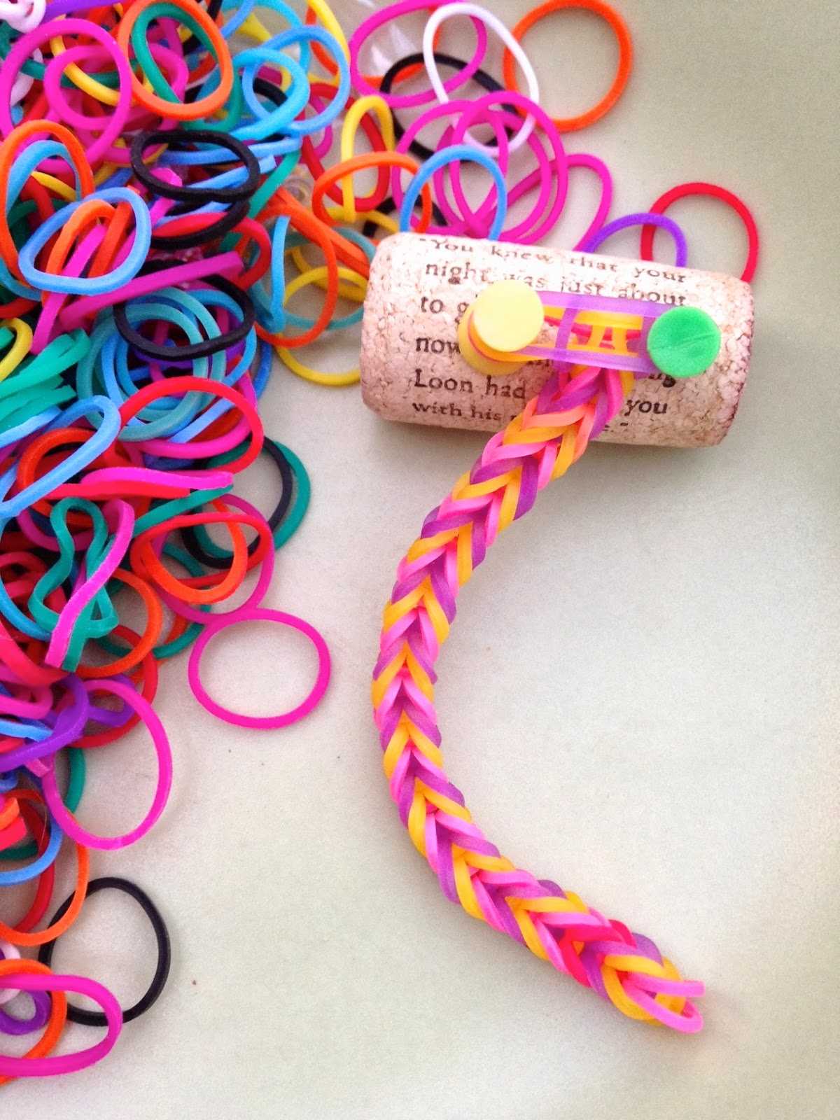 Rubber Band Bracelet  How To Make A Colorful Bracelet With Rubber