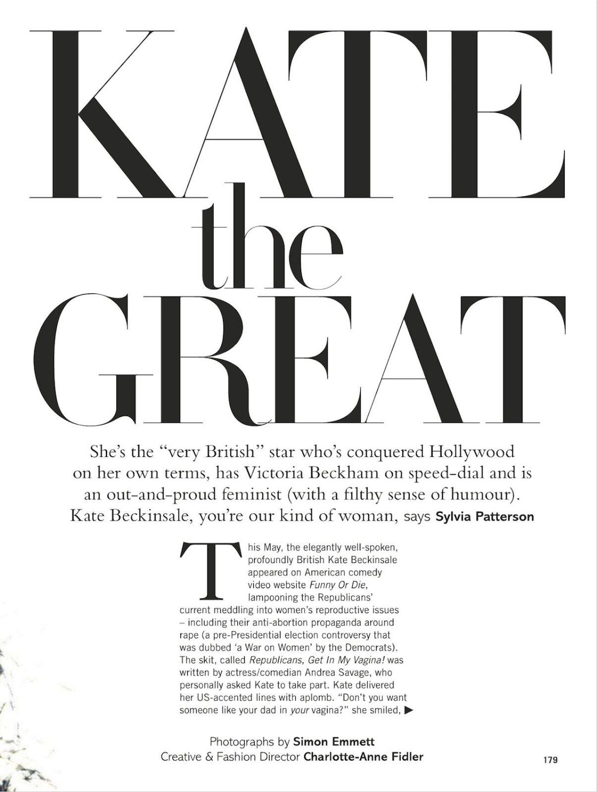 kate the great: kate beckinsale by simon emmett for uk glamour august ...