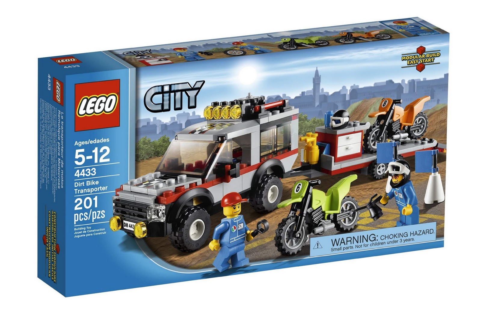 oneTWOBRICK.com: set database: LEGO 4433 dirt bike transporter
