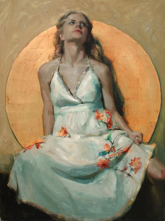 Johanna Harmon 1968 | American Figurative painter | Spring's Warmth