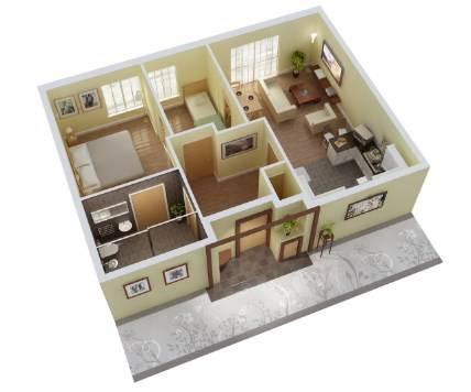 65 Denah 3D Rumah Minimalis Paling Inspiratif Rumahku Unik