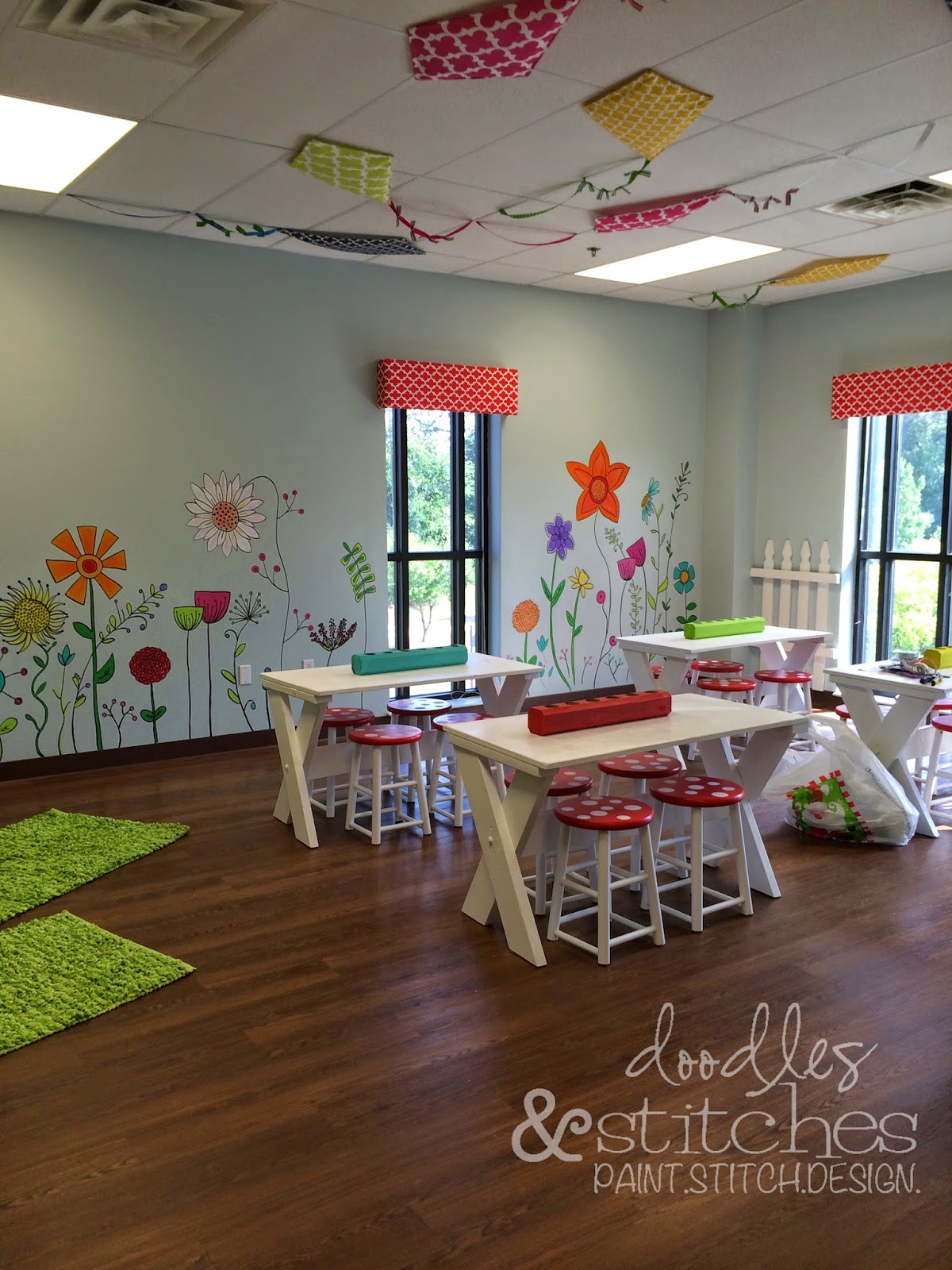 Doodles & Stitches Art Room Wall Mural