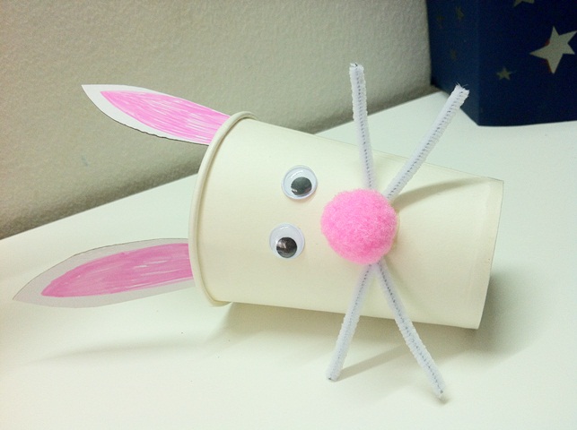 JezebelleArt: Paper Cup Bunny