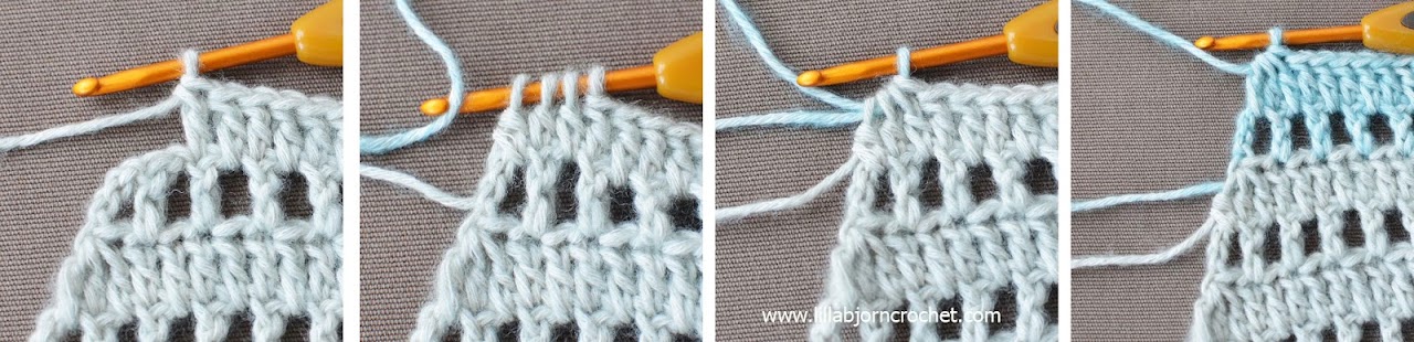 Colour change in crochet