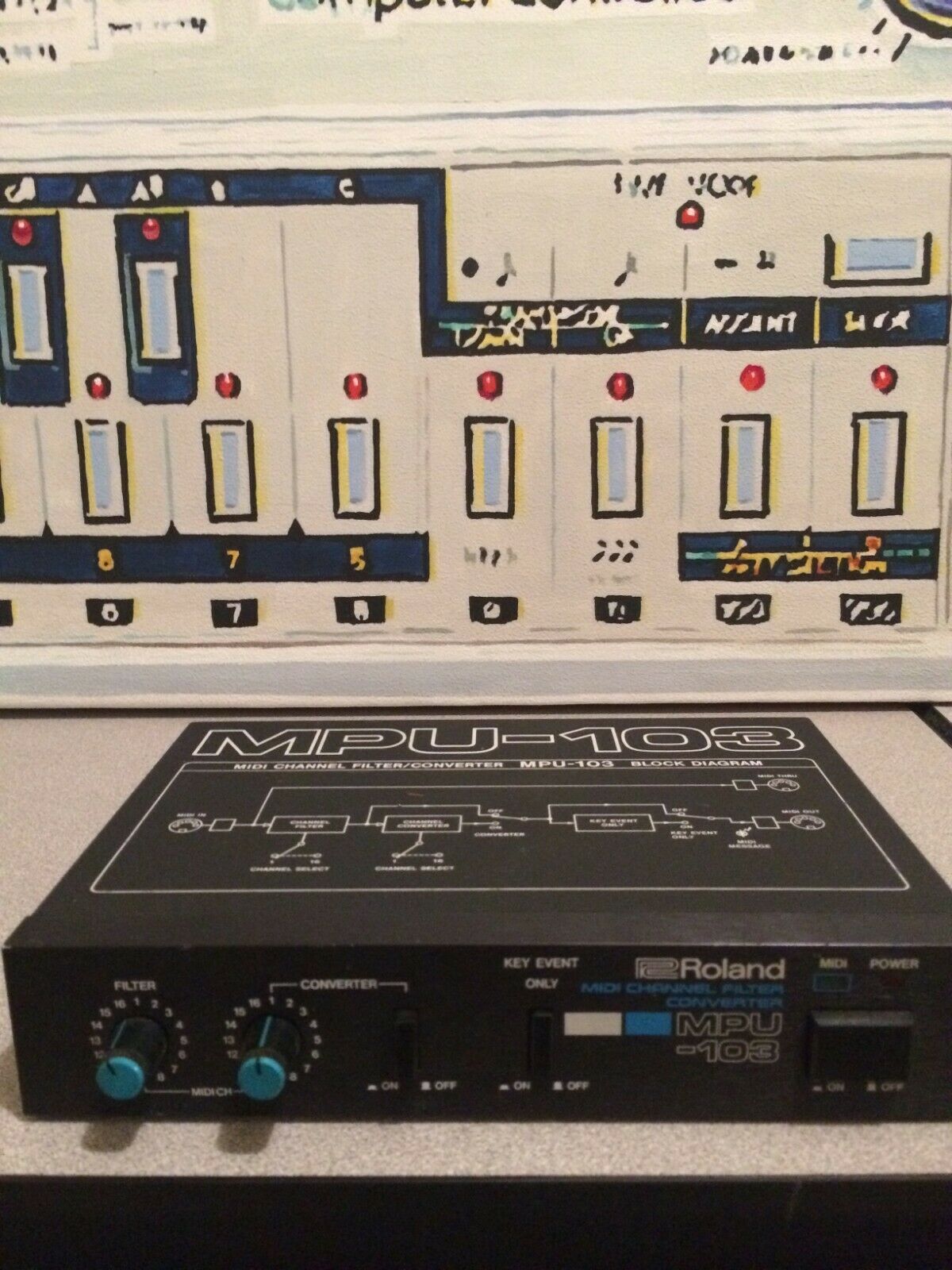 MATRIXSYNTH Roland MPU103 MIDI Channel Filter Converter