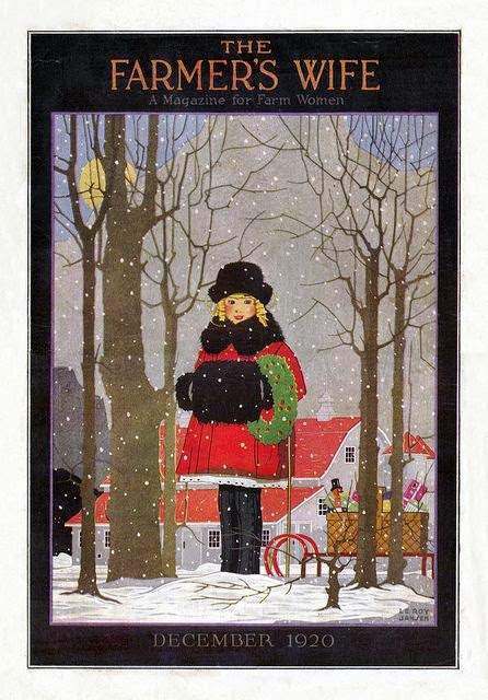 Παλιές κάρτες art deco για τα Χριστούγεννα