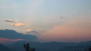 The sun is shining, but from below the horizon The sun is shining, but from below the horizon