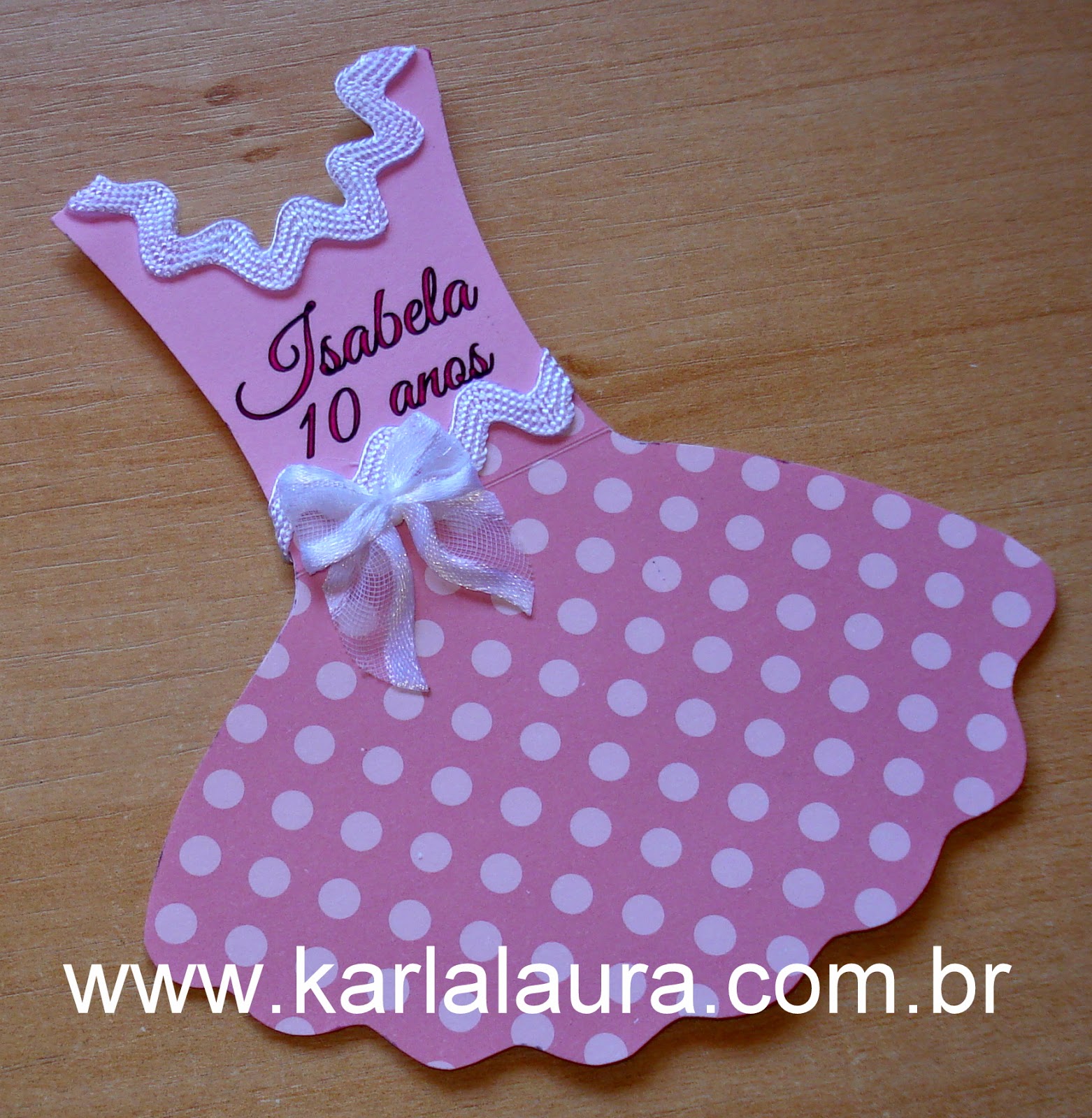 Convite de aniversário 10 anos Isabela - Novidade! - Karla Laura