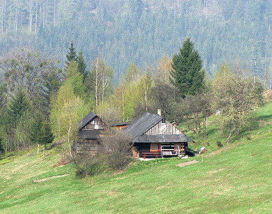 Góralska chata widoczna z Filipki.
