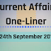 Current Affairs One-Liner: 24th September 2019