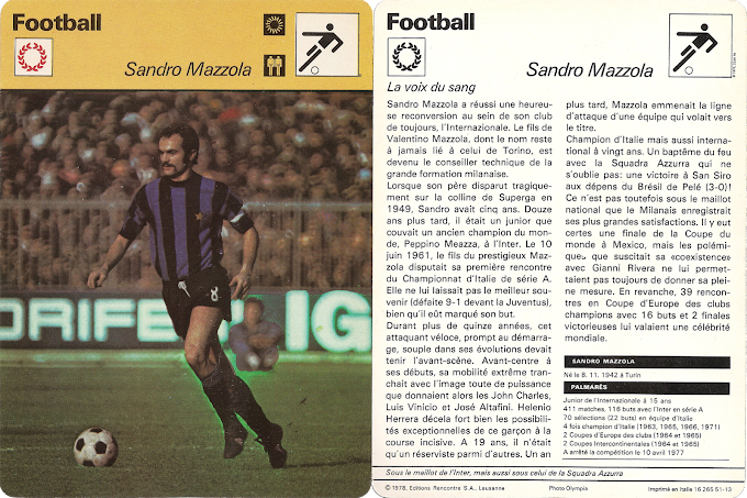 LA FICHE DETAILLEE. Sandro Mazzola.