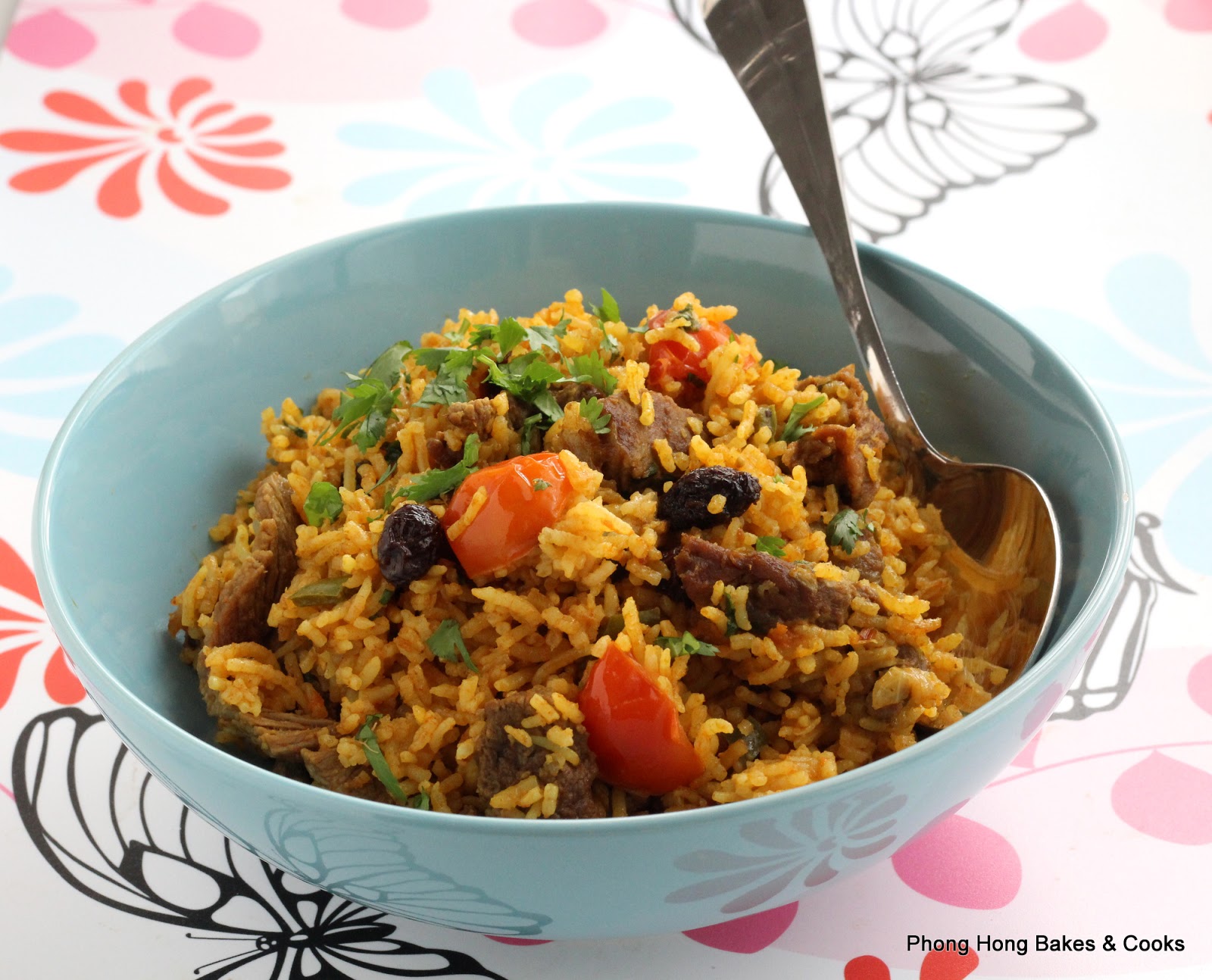 Phong Hong Bakes and Cooks! Jamaican Beef Pilaf