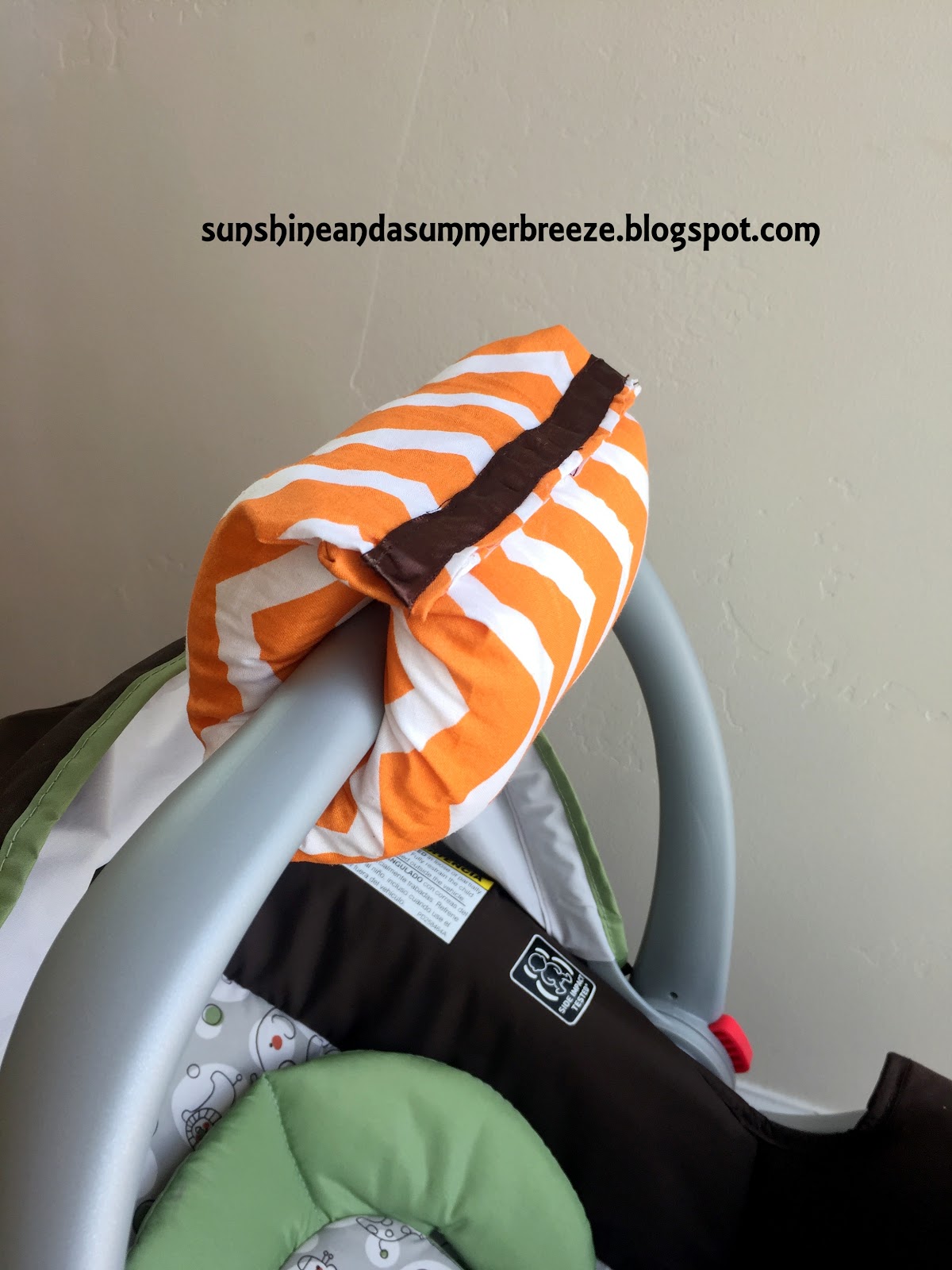 Sunshine and a Summer Breeze Infant Car Seat Arm Cushion Tutorial