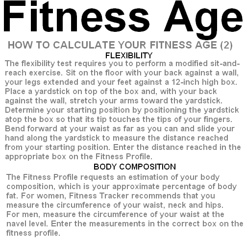 THE BEST WAY Fitness Age Part 2 HOW TO CALCULATE YOUR FITNESS AGE?
