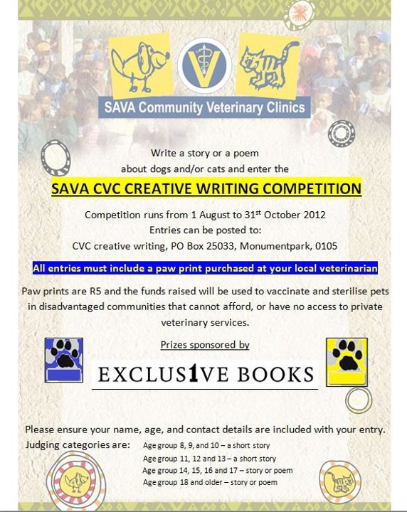 SAVA-CVC Creative Writing Competition (South Africa)