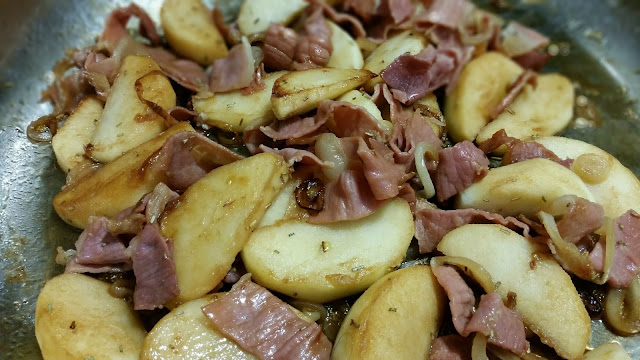 Apple Onion Proscuitto Crostada Filling