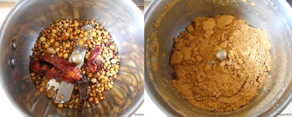 spice powder for kara khuzhambu