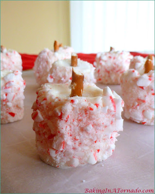 Elf Snacks, a fun project to make, a festive no-bake but fully edible addition to your holiday dessert table. | Recipe developed by www.BakingInATornado.com | #recipe #Christmas