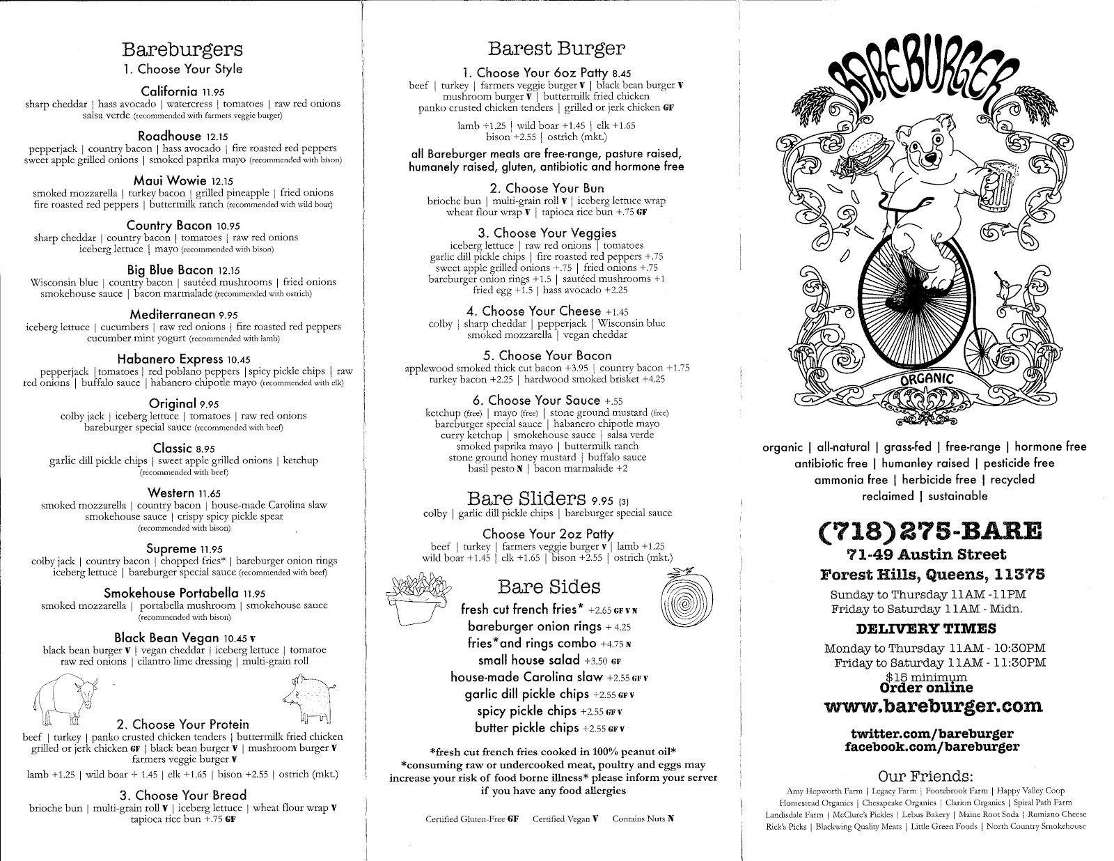 Edge of the City Bareburger's New Menu