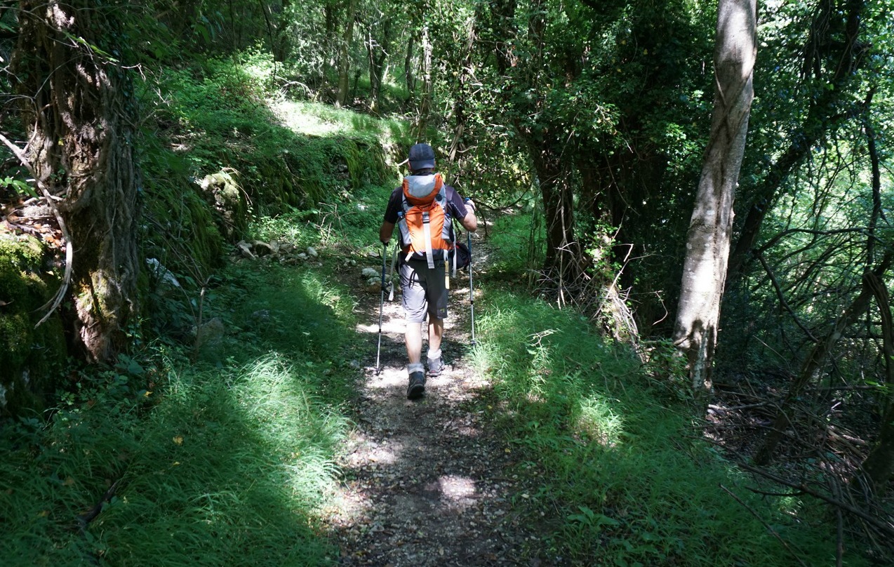 GR4 trail descending from Cipières