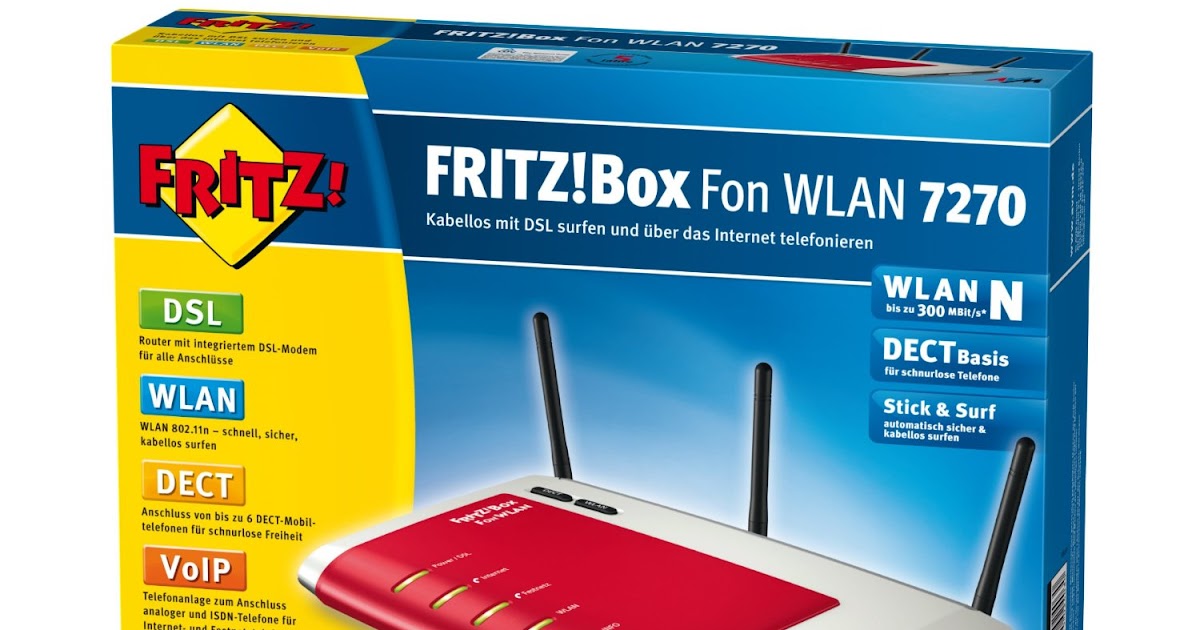 AVM FRITZ WLAN Repeater AVM FRITZ!Box 7270 Wlan Router (ADSL, 300 Mbit/s, DECTBasis, Media AVM FRITZ WLAN Repeater AVM FRITZ!Box 7270 Wlan Router (ADSL, 300 Mbit/s, DECTBasis, Media