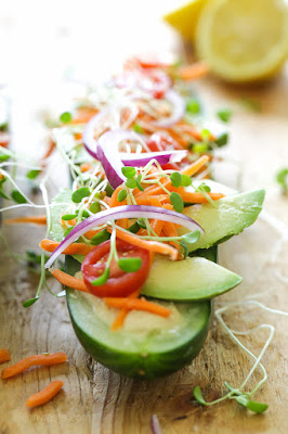 Cucumber Hummus Boats Cucumber Hummus Boats