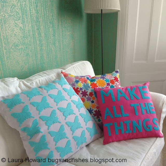 DIY Felt Butterfly Cushion Tutorial colourful felt cushions