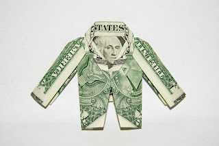 Origami o papiroflexia con billete de dólar Origami o papiroflexia con billete de dólar