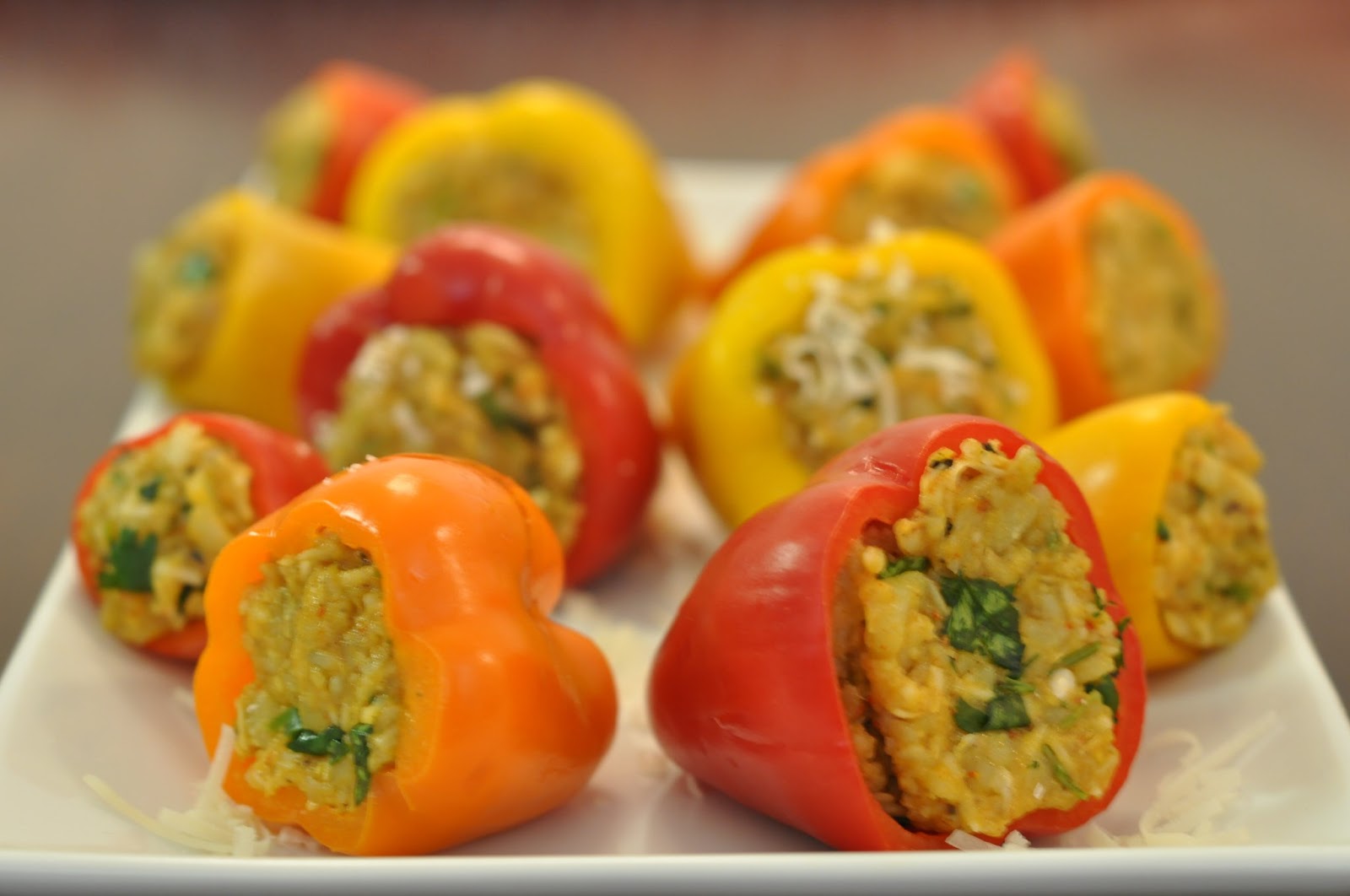 Spice Infused Grilled stuffed mini bell peppers