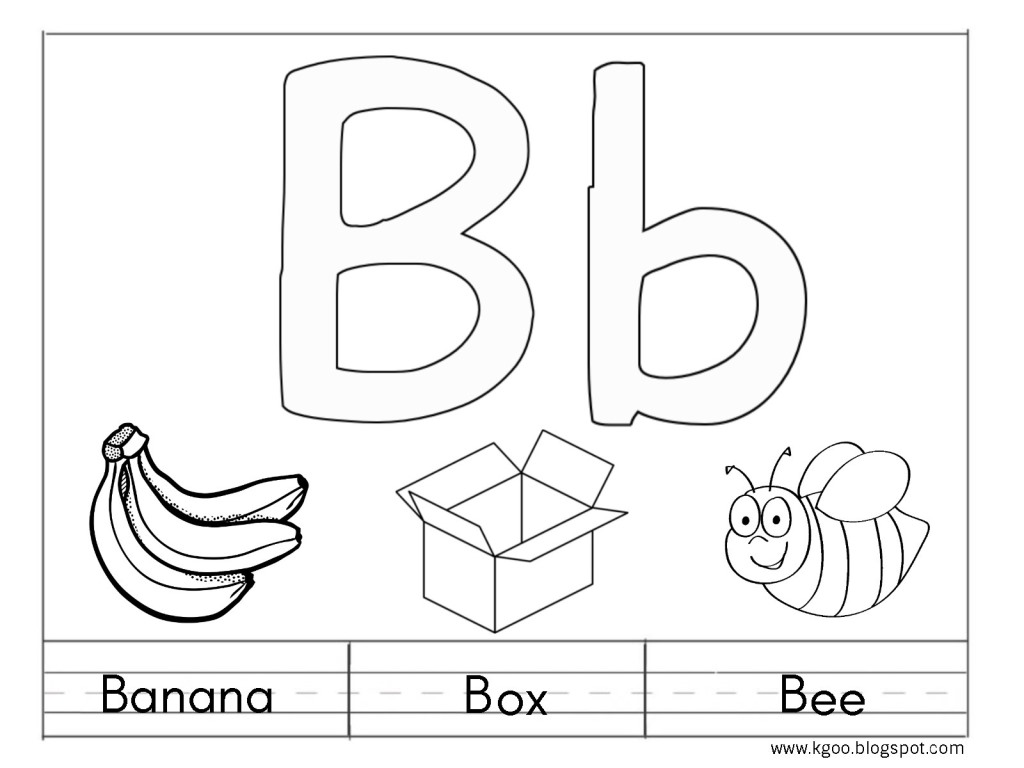 منهج الرواد لرياض الاطفال أوراق عمل حرف Bb