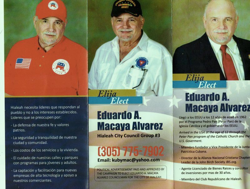 EDUARDO MACAYA FOR HIALEAH COUNCIL