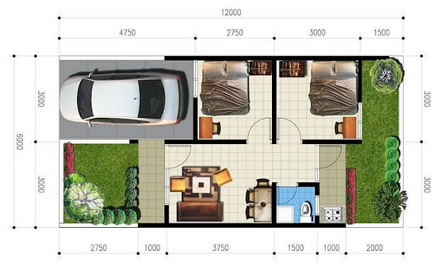 denah rumah minimalis 1 lantai ukuran 6x12 denah rumah minimalis 1 lantai ukuran 6x12