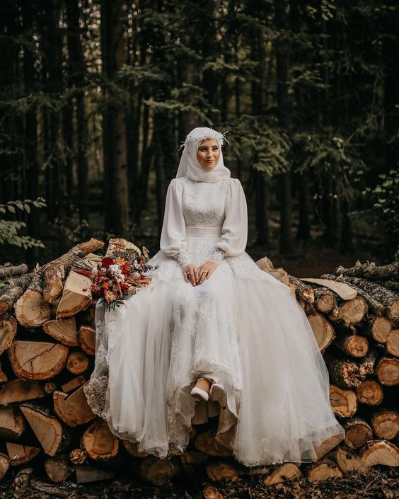فساتين زفاف بسيطة للمحجبات لعام 2019 فساتين سواريه, فساتين زفاف للمحجبات, فساتين محجبات, فساتين بسيطة