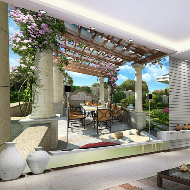 Garden wall murals 3D wallpaper living room bedroom Flower Garden green plants photo wallpaper flowers Garden wall murals 3D wallpaper living room bedroom Flower Garden green plants photo wallpaper flowers